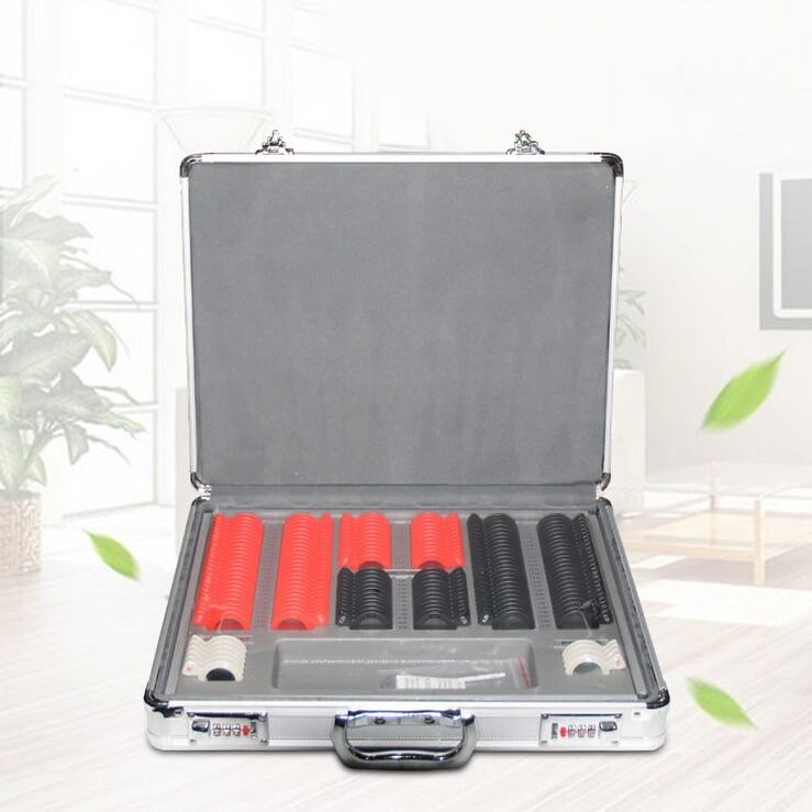 158 plastic rim ophthalmic trial lens set in aluminium box WZ-YG6