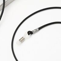 Black-colored leather non-slip chain, for glasses and masks GA016