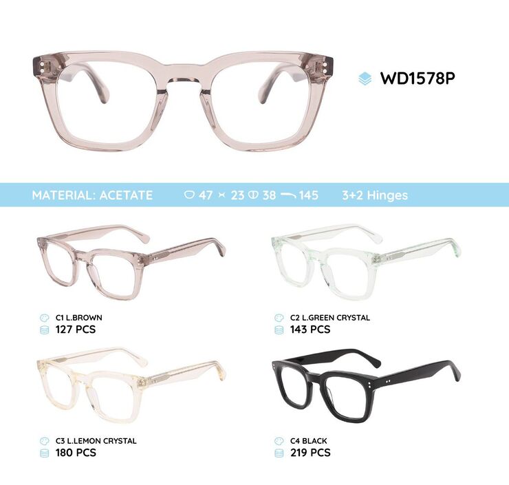 Plastic acetate eyeglasses frame for women WD1578P