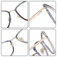 Combined frame (metal + TR90) or glasses with blue light protection, with spring hinges FA87249