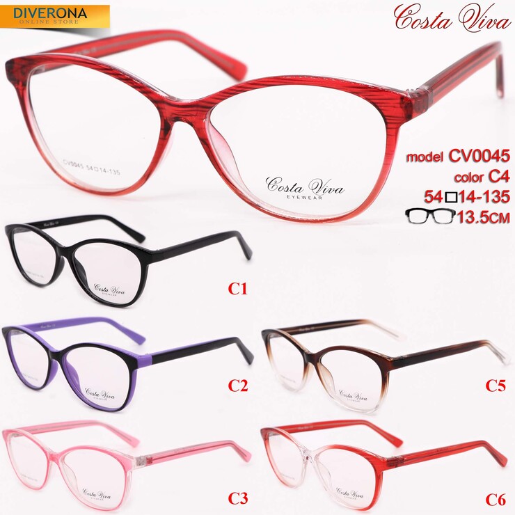 Plastic eyeglass frames Costa Viva CV0045
