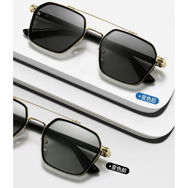 Очки поляризационные пластиковые фотохромные с защитой от синего света 9720-2-GT