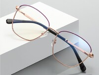 Ветреная рогатка  оправа металлическая с линзами блю-блокерами  MORE 3055