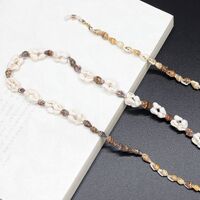Gold-colored metal non-slip chain, with shell, for glasses and masks GL358