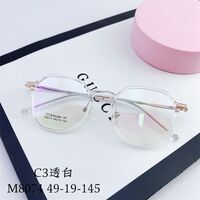 Hybrid frame, metal + TR90, with Blue Block coating SANTA M8074