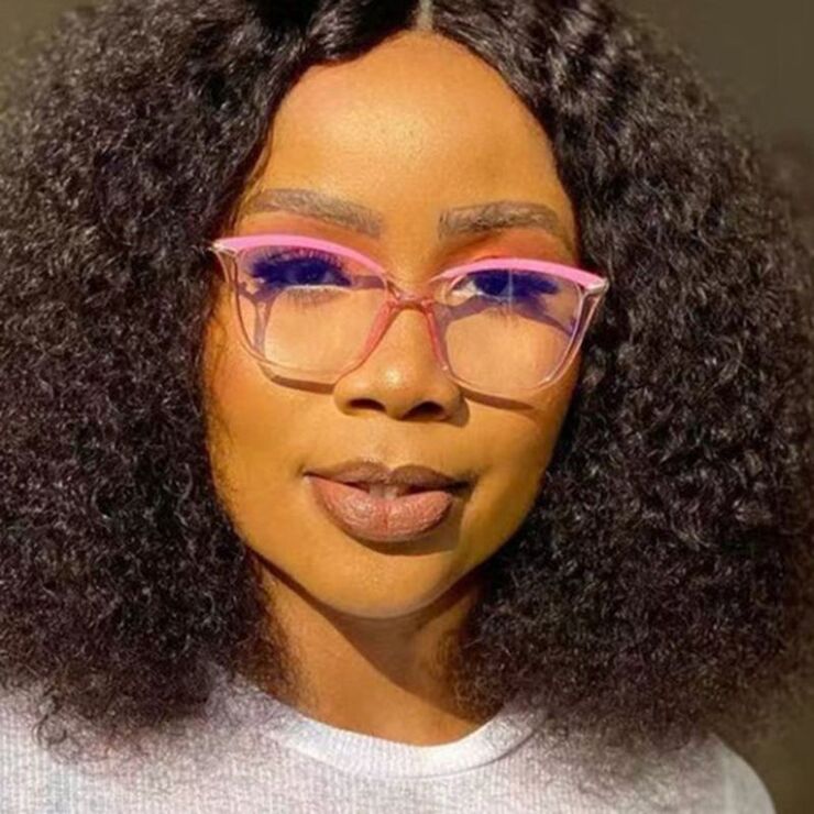 Очки пластиковые TR90 женские с защитой от синего света 2306-TR2103-PN