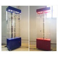 Стойка-витрина акриловая напольная вращающаяся для очков, оправ, футляров и аксессуаров 18006F-1, размер 176 * 58 см