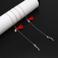 Metal non-slip chain, with tassel pearl, for glasses and masks GL905
