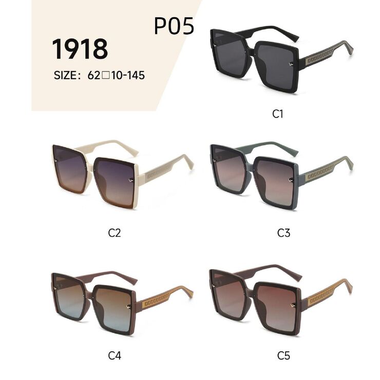 Polarized metal + TR90 sunglasses P05KY 1918