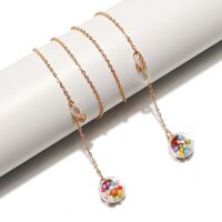 Металлическая нескользящая цепочка золотого цвета, с подвеской в виде шара, для очков и масок GL1507