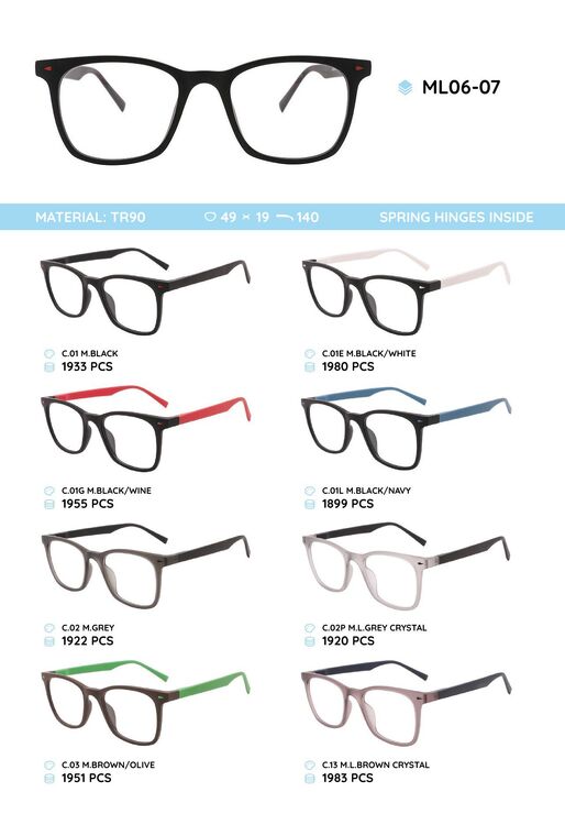 TR-90 plastic frames for glasses ML06-07