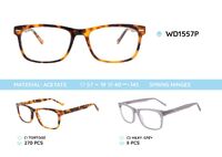 Plastic acetate eyeglasses frame for men with spring hinges WD1557P