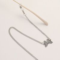 Металлическая нескользящая цепочка серебряного цвета, c бабочками, для очков и масок GL1872