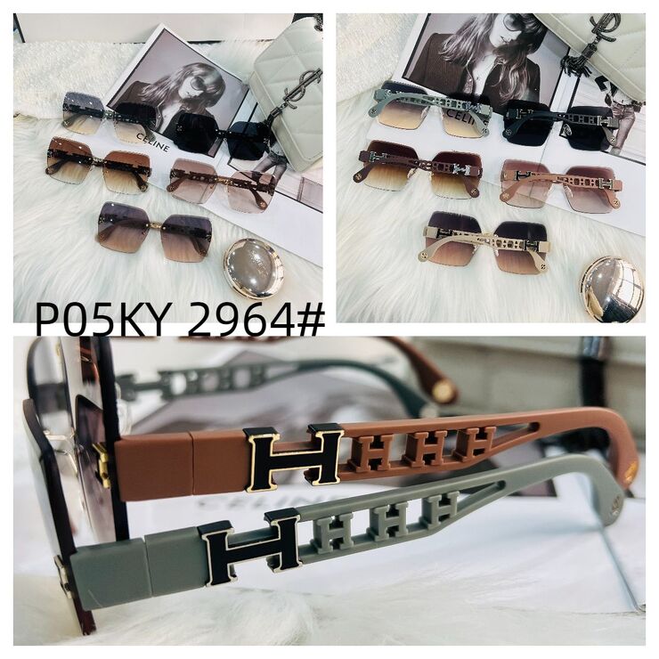 Polarized metal + TR90 sunglasses P05KY 2964