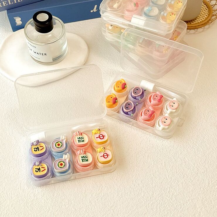 Soft contact lens kit with 4 containers WK-402四副5款