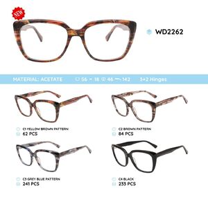 Plastic acetate eyeglasses frame with spring hinges WD2262