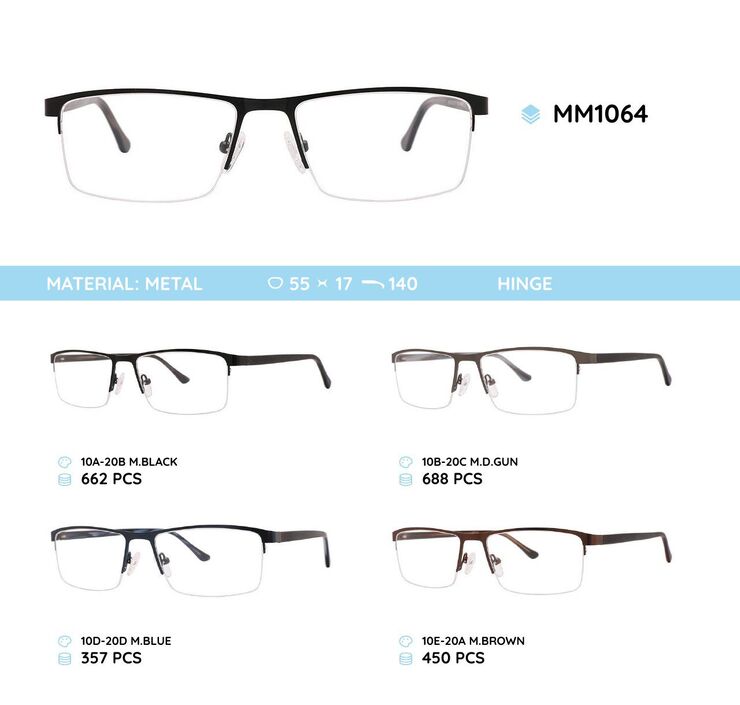 Оправа для очков металлическая мужская MM1064