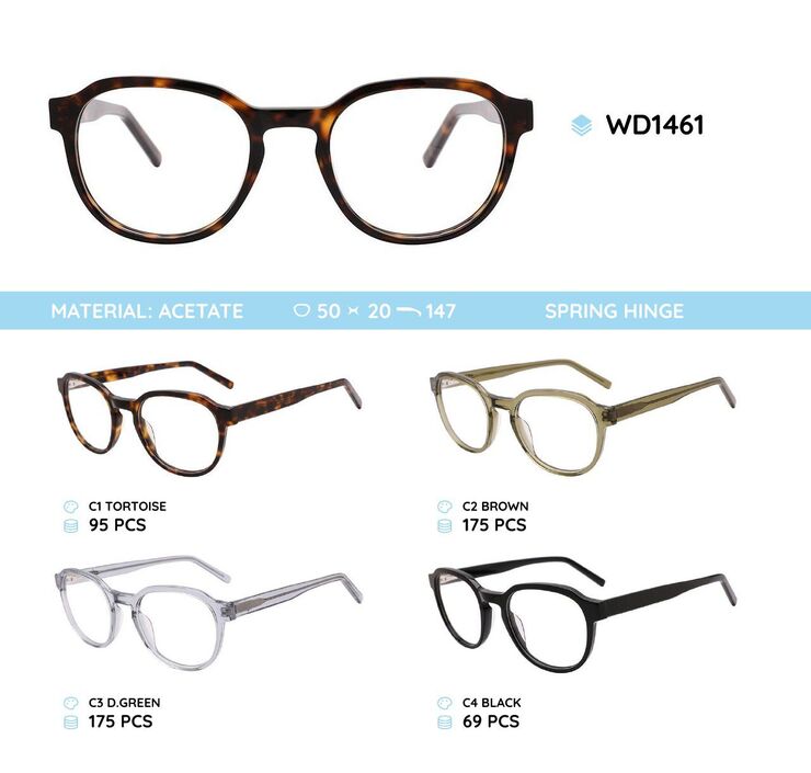 Plastic acetate eyeglasses frame for women WD1461