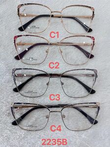 Metal frame for glasses with spring hinges 2235B