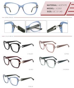 Plastic acetate frame LE2007-DA