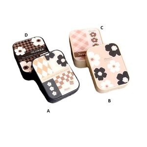 Soft contact lens kit XY5048黑盒咖盒花图