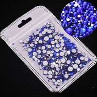 Set of rhinestones with flat bottom for decorating frames and glasses, 39 colors, PD0006