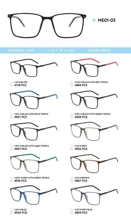 TR-90 plastic frames for glasses ME01-03
