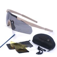 Safety shockproof tactical goggles +3 caps DXGS1O-1