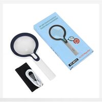 Magnifier with universal backlight, magnifying glass with handle 8013手持-XX, diameter 108 mm, magnification: 5Х, 10Х