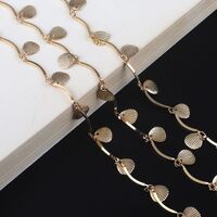 Металлическая нескользящая цепочка золотого цвета, с золотыми ракушками, для очков и масок GL741