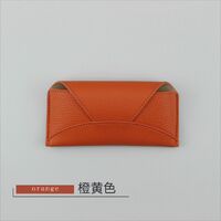 Genuine leather glasses case with microfiber lining ZY016