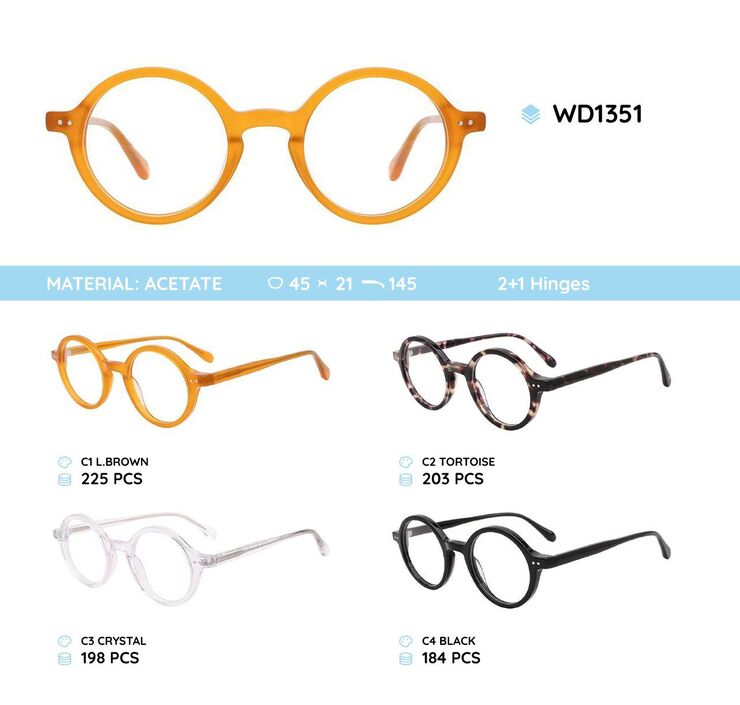 Plastic frames for glasses acetate material WD1351