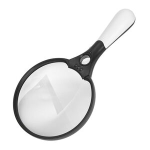 Magnifier with universal backlight, magnifying glass with handle 607B新款-XX, diameter 137 mm, magnification: 2Х, 4Х, 25Х