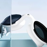 Swimming waterproof anti-fog goggles, with cap, 6612-YU