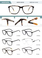 Plastic acetate frame for men with spring hinges B2239-DA