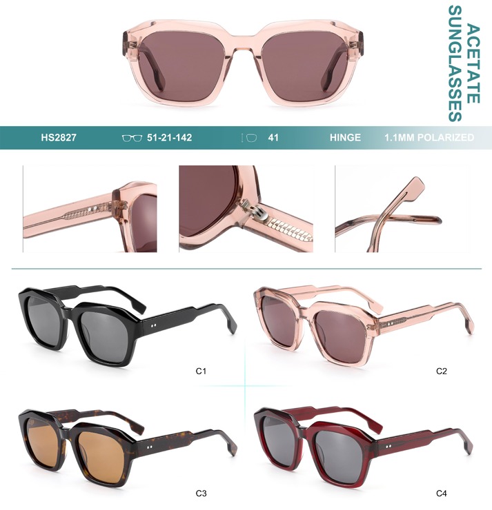 Polarized acetate plastic sunglasses Big City HS2827