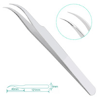 Set of 3 stainless steel tweezers with a PVC case TS-9803