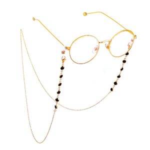 Metal non-slip chain, with glass beads, for glasses and masks GL615