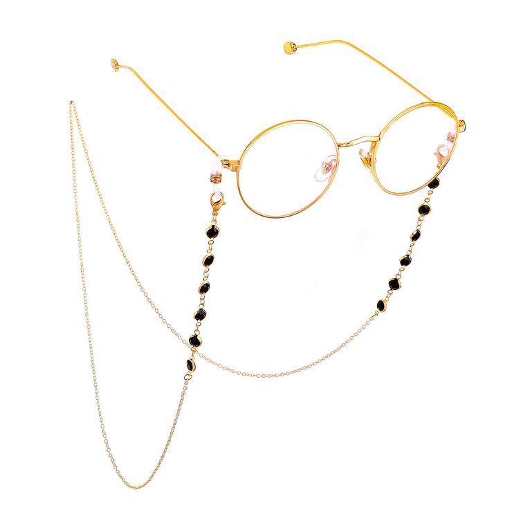 Metal non-slip chain, with glass beads, for glasses and masks GL615