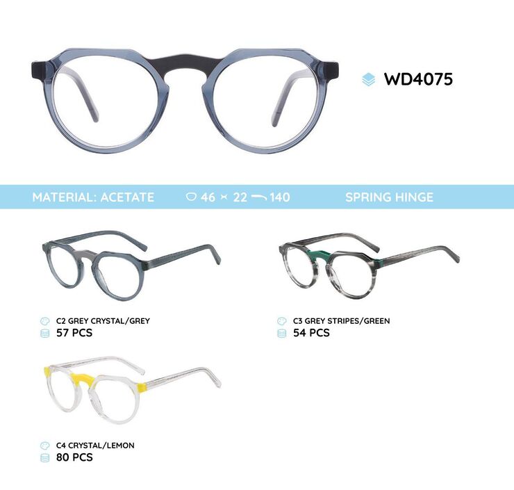 Plastic frames for glasses acetate material WD4075