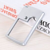 Portable pocket magnifier with backlight 4B-3-2, size: 45*45 mm, ⌀20 mm, magnification: 3X, 6X