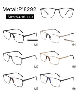 Metal frame with soft nose pad and spring hinges 8292-DA