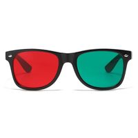 Red-green/red-blue 3D glasses for vision training for amblyopia and color blindness, for viewing 3D movies, computers, and television.