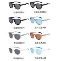 Plastic polarized men's round-rimmed sunglasses Elit 23G17-EL