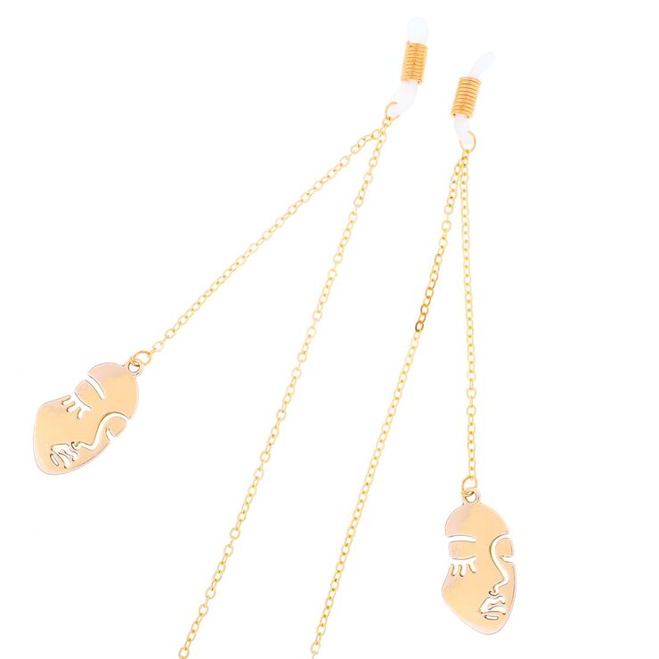 Metal non-slip chain, with pendant mask, for glasses and masks GL310