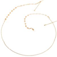 Металлическая нескользящая цепочка, золотая хрустальная, для очков и масок GL109