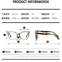 TR90 plastic frame or glasses with blue light protection, with spring hinges FA87312