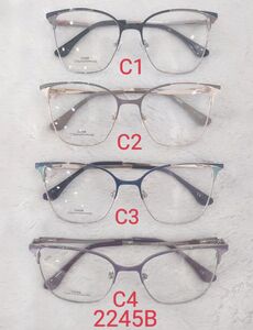 Metal frame for glasses with spring hinges 2245B