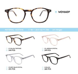 Plastic acetate eyeglasses frame with spring hinges WD1660P
