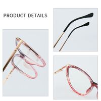 Combined frame (metal + TR90) or glasses with blue light protection, with spring hinges FA87145